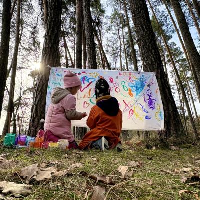 Lesní ateliér třídy Motýlků a Berušek